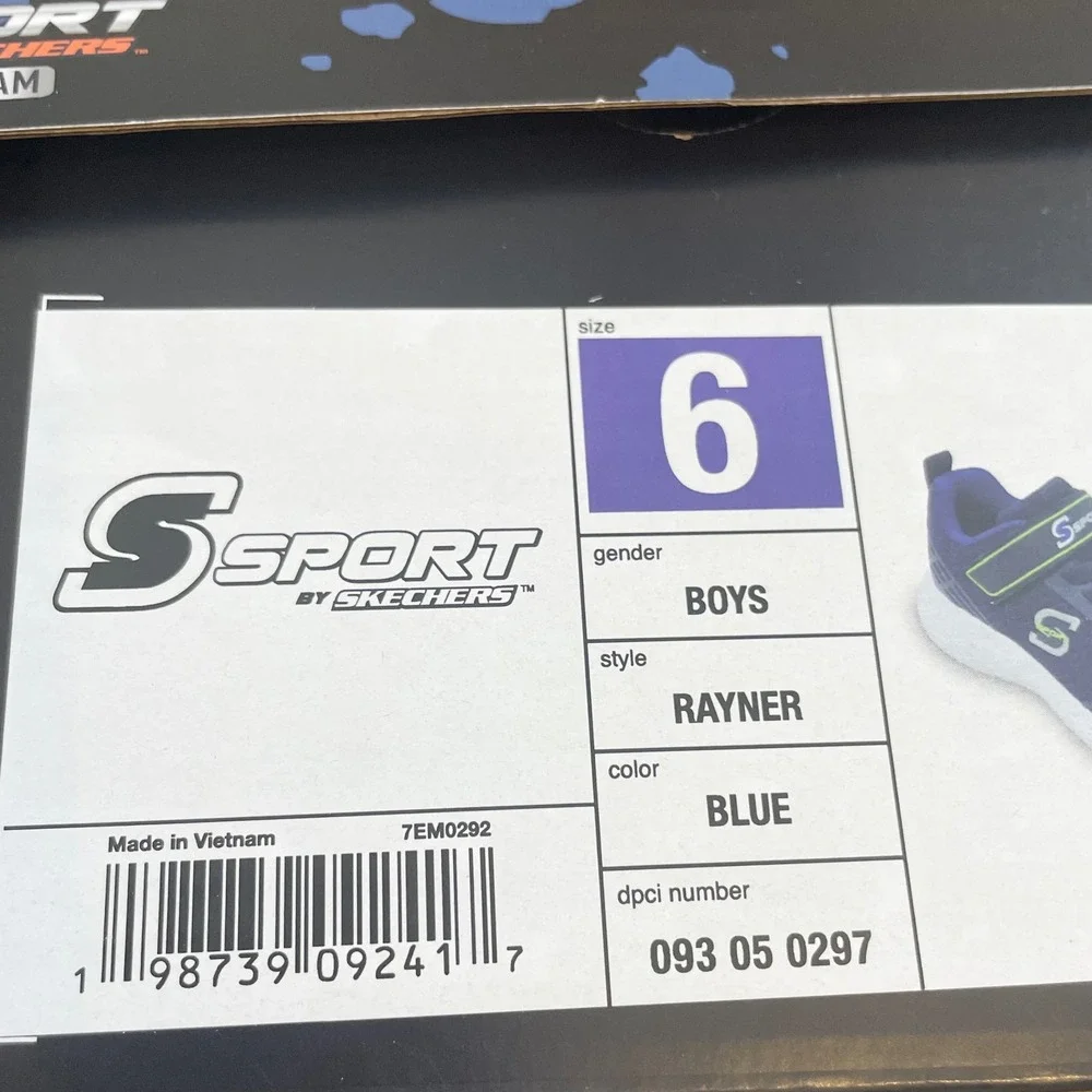 S Sport by Skechers Rayner Boys Blue Mesh Athletic Sneakers Size 6